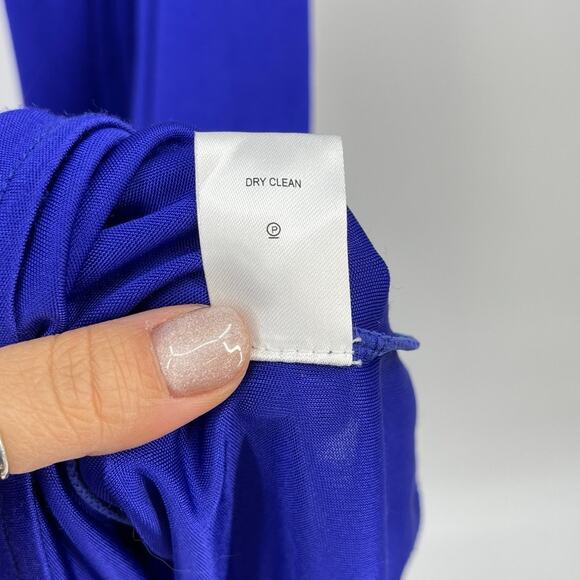 HELSA | Slinky Jersey Sarong Maxi Dress in Royal Blue L - Picture 14 of 16